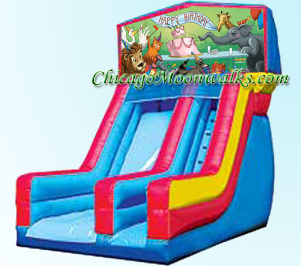 Birthday Animals Inflatable Slide Rental Chicago